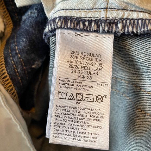 Gap Jeans Women's Size 28/6R Blue Cheeky Straight High-Rise Button Fly Casual - Picture 6 of 8